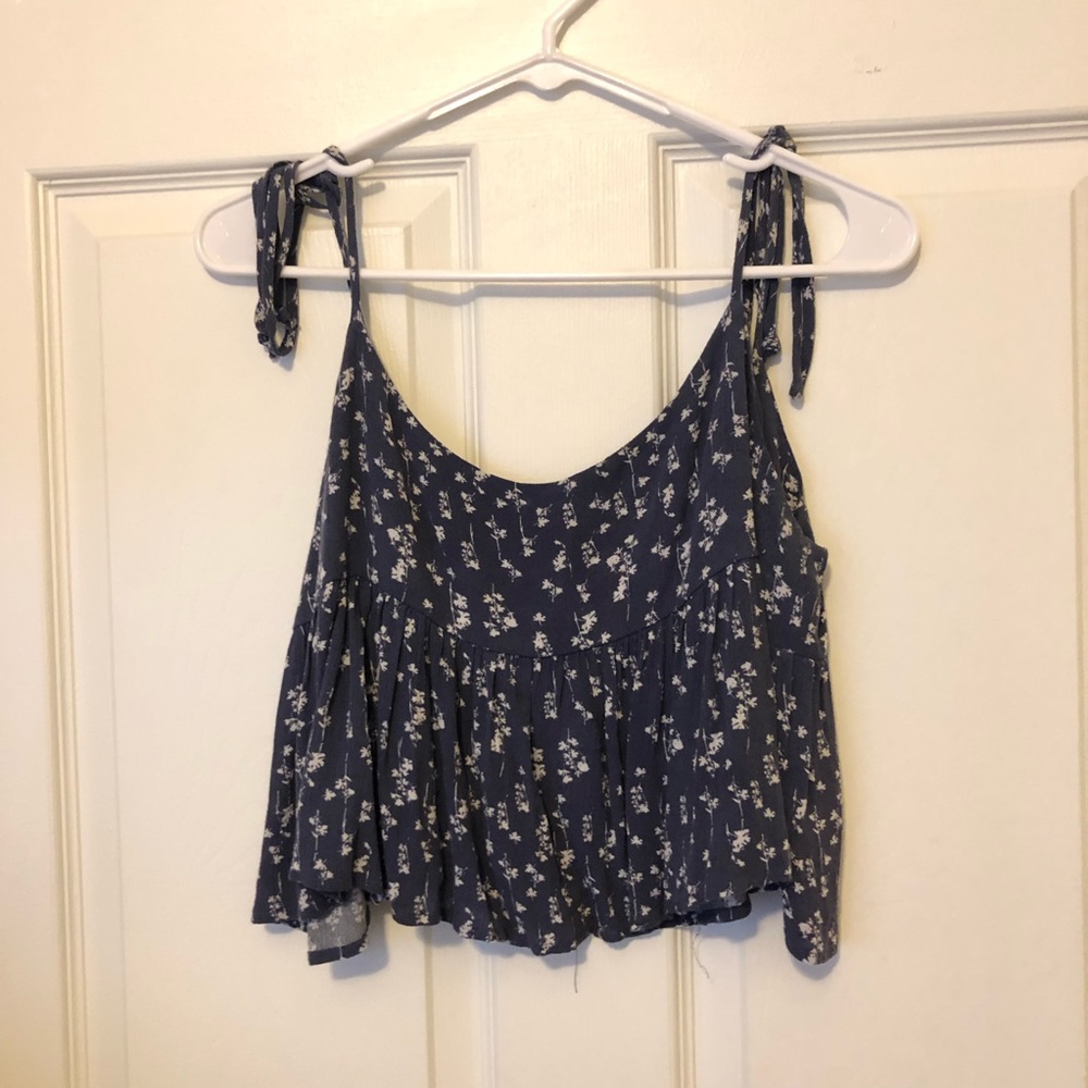 Blue Crop Top